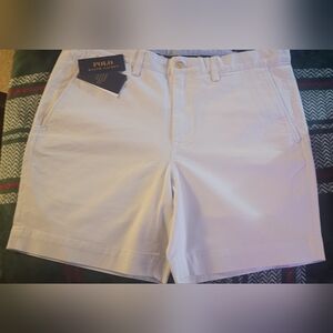 Polo by Ralph Lauren Men's Cream Flat Front Shorts